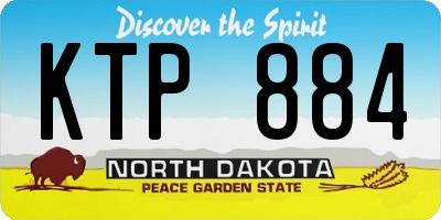 ND license plate KTP884