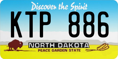 ND license plate KTP886