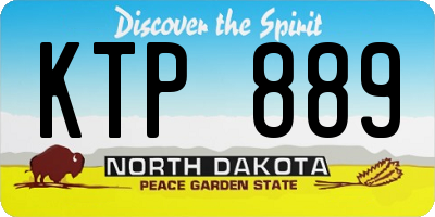 ND license plate KTP889