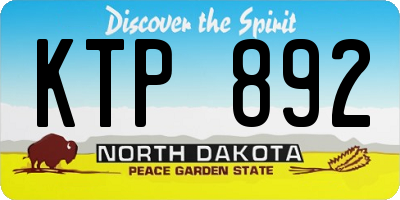 ND license plate KTP892