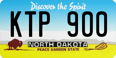 ND license plate KTP900