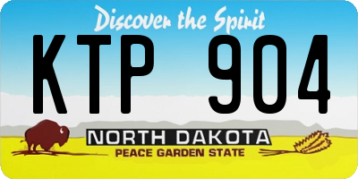 ND license plate KTP904