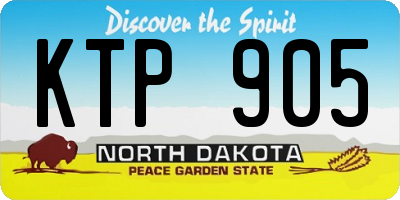 ND license plate KTP905