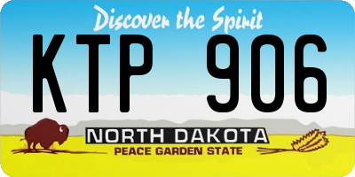 ND license plate KTP906