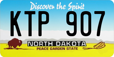 ND license plate KTP907