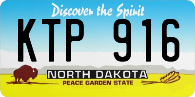 ND license plate KTP916