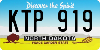 ND license plate KTP919