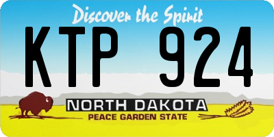 ND license plate KTP924