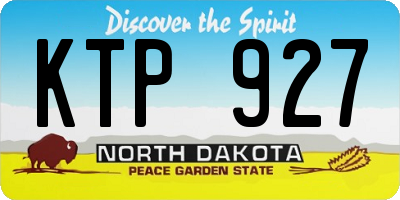 ND license plate KTP927