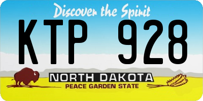ND license plate KTP928