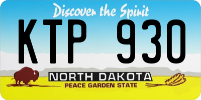 ND license plate KTP930