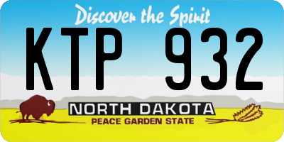 ND license plate KTP932
