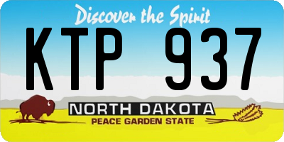 ND license plate KTP937