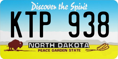 ND license plate KTP938