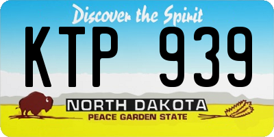 ND license plate KTP939