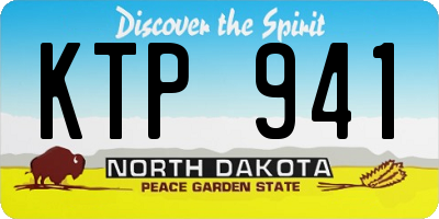 ND license plate KTP941