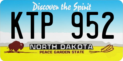 ND license plate KTP952