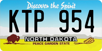 ND license plate KTP954