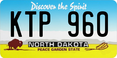 ND license plate KTP960