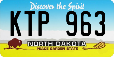 ND license plate KTP963