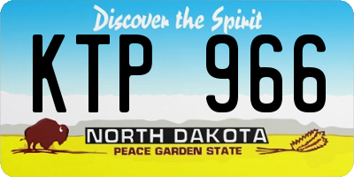 ND license plate KTP966