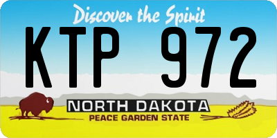 ND license plate KTP972
