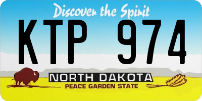 ND license plate KTP974