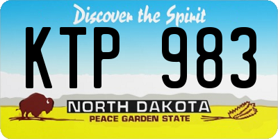 ND license plate KTP983