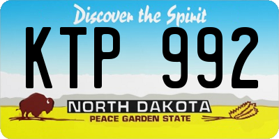 ND license plate KTP992
