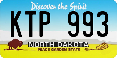 ND license plate KTP993