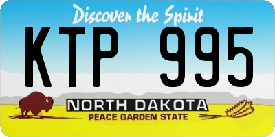 ND license plate KTP995