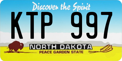 ND license plate KTP997