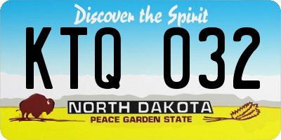 ND license plate KTQ032