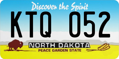 ND license plate KTQ052