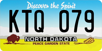 ND license plate KTQ079