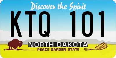 ND license plate KTQ101