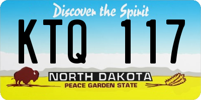 ND license plate KTQ117