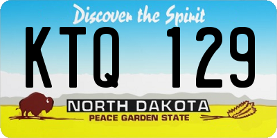 ND license plate KTQ129