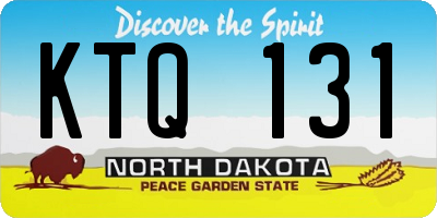 ND license plate KTQ131