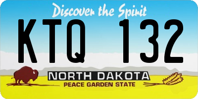 ND license plate KTQ132