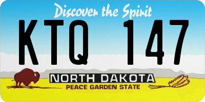 ND license plate KTQ147
