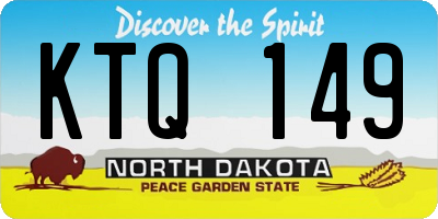 ND license plate KTQ149