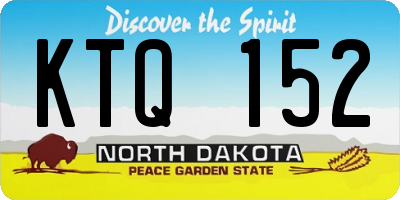 ND license plate KTQ152