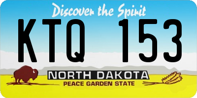 ND license plate KTQ153