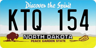 ND license plate KTQ154