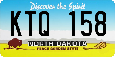 ND license plate KTQ158