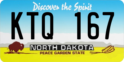 ND license plate KTQ167