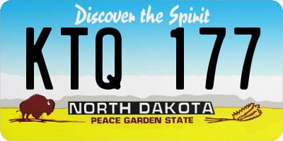 ND license plate KTQ177