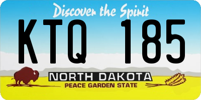 ND license plate KTQ185