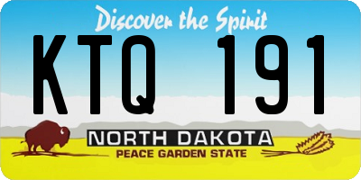 ND license plate KTQ191